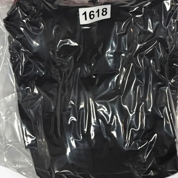 Gimmicks by BKE Top XL Black Flowy Lace 3/4 Sleeve Tie-Neck Women's Goth Dark - Picture 13 of 13